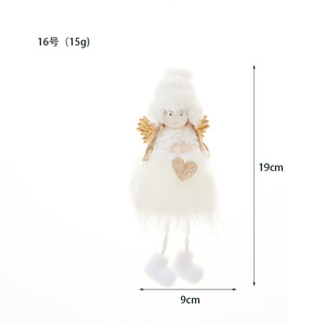 Poupée ange de Noël, tutu blanc, 15 cm, polyester écologique, artisanat, décoration d'usine - Product Image 4