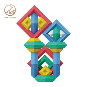 Suministro de fábrica, venta al por mayor, juguetes de aprendizaje preescolar exploratorios de cognición, juegos de construcción piramidales creativos, juguetes apilables para niños - Product Image 1