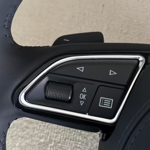 Volante de Cuero para <span class=keywords><strong>Audi</strong></span> Q3 <span class=keywords><strong>Q4</strong></span> Q5 Q7 Q8 R6 R8 S3 S4 S5 RS3 RS5 B8 B9 RS3 RS4 RS5 RS6 RSQ7 RSQ8 A4 A5 A6 A7 A8 - Product Image 3