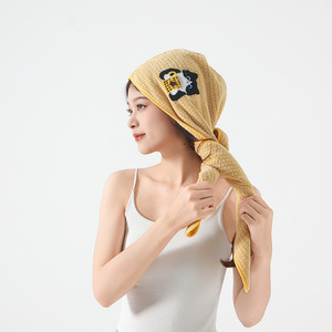 Asciugamano per capelli da donna in velluto corallo ad asciugatura rapida con fessura per capelli avvolgente in microfibra asciugamano per capelli ricci - Product Image 1