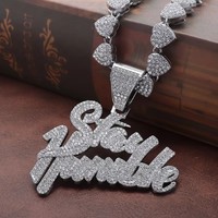 Kalung Gelang rantai Tautan Kuba mewah 12MM kustom Aloi seng berlapis emas tersedia dalam emas atau perak untuk pria