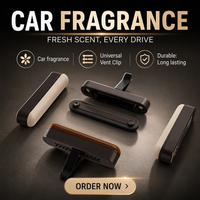 TopOne Diffuseur Parfum Voiture Luxe Bois Noyer Clip Ventilation Magnétique Essence Naturelle Design Élégant Premium