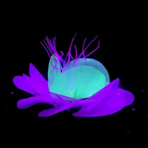 Simulation de réservoir de poissons ornement d'aménagement paysager de fleurs aquatiques fluorescentes paysage d'aquarium