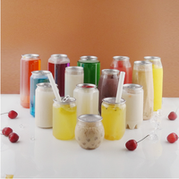 Bouteille de jus en plastique vide carrée ou arrondie avec logo personnalisé, 8oz, 12oz, 16oz, 24oz, PET 350ml, 400ml, 500ml, avec bouchons
