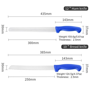 Disponibile Set di Coltelli Professionali Personalizzabili Ultra Affilati in 3Cr13MoV con Manico in PP per Lavorazione della Carne e Macellai, Basso MOQ - Product Image 2