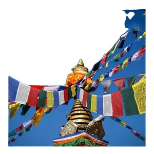 Banderas de Oración Tibetanas de Colores Vivos 2024, Bandera de Oración Budista Religiosa de Acrílico con Diseño Ashtamangala con Buda de la Medicina - Product Image 3