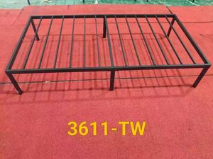 Modern Heavy-Duty Iron Reinforced Platform <b>Bed</b> with Thick Structure in Black Color for Hotel School - Product Image 5
