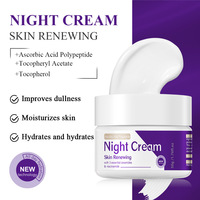 Crème de nuit à la niacinamide et aux peptides 50g hydratante, éclaircissante et raffermissante pour tous types de peaux