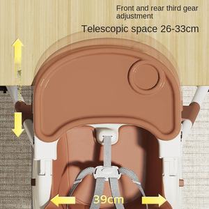 Vente en gros chaise de salle à manger portable multifonctionnelle en plastique pour bébé table à manger réglable pliable pour enfants pour la maison salon - Product Image 4