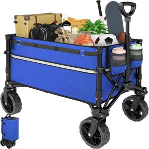 Chariot pliable d'extérieur avec grandes poches de rangement en filet - Product Image 1