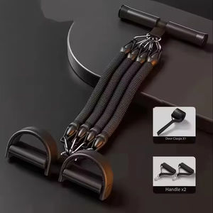 Nueva Banda de Resistencia <span class=keywords><strong>con</strong></span> Pedal, Anti-Rotura, 4 Tubos, Cuerda de Tracción para Entrenamiento de Piernas, Ejercicios <span class=keywords><strong>Abdominales</strong></span> en Casa, Asistencia para <span class=keywords><strong>Abdominales</strong></span> - Product Image 3