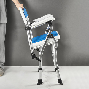 Chaise de douche pliable en alliage d'aluminium, capacité de 150 kg, siège de salle de bain antidérapant pour personnes âgées et femmes enceintes - Product Image 4