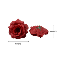 Großhandel Fabrik preis Seide dekorative Rose Blumen köpfe Blumen wand zubehör Günstige Blumen köpfe