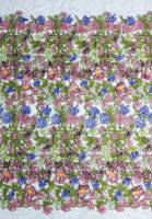 Nouveau design 2025 – Tissu en tulle doux brodé multicolore pour robes de soirée et de danse, idéal pour femmes et enfants