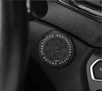 Couvercle de bouton de commutateur de démarrage et d'arrêt de moteur de voiture couvercle de bouton de protection de bouton automatique anneau d'autocollant décoration