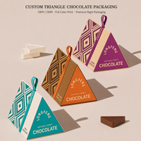 Boîte Cadeau Triangulaire en Carton pour Chocolats, Emballage Coloré avec Ruban, Idéal pour Bonbons, Mariages et Fêtes