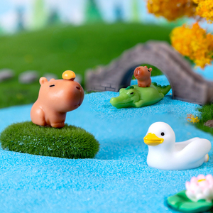 Figuras de Resina de Capibara, Miniaturas de Animales, Adornos para Decoración de Paisajes, Accesorios para Manualidades - Product Image 4