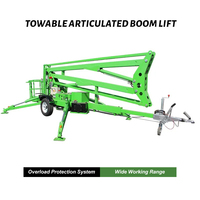 Plateforme de travail aérienne articulée hydraulique montée sur remorque, capacité de charge 200 kg, pour travaux en extérieur en grande hauteur - Offre Spéciale