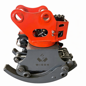 WIGON Pince de préhension et de coupe robuste pour arbres, à grande capacité, avec rotation hydraulique, pour excavatrices de 6 à 8 tonnes - Product Image 1