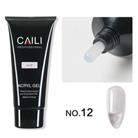 CAILI 60 ml Gel Dur Acrylique UV Non Collant pour Extension Facile Sans Chaleur, Gel de Construction Petit MOQ OEM ODM, Fourniture Personnalisée pour Renforcement des Ongles