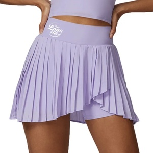 Custom Women's Golf Mini Shorts Mobile Phone Pocket High Waist Pleated Breathable Polyester/Nylon Tennis Sport Casual Shorts - Product Image 2