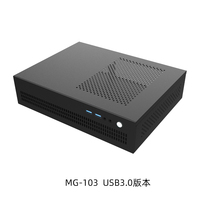 Boîtier en aluminium Mini-ITX Pc Desktop Office Computer Case Support Flex 1u PSU Support Itx Motherboard