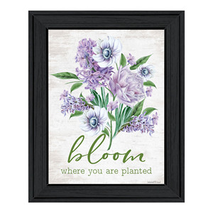 Arte della parete HMS-Bloom dove sei piantato nero stampa incorniciata - Product Image 2