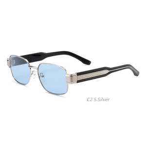 Lunettes de soleil carrées en métal de haute qualité, fabriquées à la main au Japon, design italien vintage, lunettes personnalisées <span class=keywords><strong>Christian</strong></span> Dio - Product Image 3