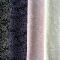 Tissu jacquard brocart à motif floral en dentelle douce 132 g/m², tissé, teint en fil, pour vêtements et sacs pour garçons/filles