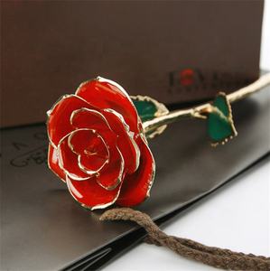 F-1657 all'ingrosso cina <span class=keywords><strong>24k</strong></span> placcato oro naturale conservato rosa per il contenitore di regalo di san valentino - Product Image 4