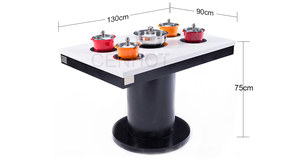 Cenhot thương mại tùy chỉnh bằng đá cẩm thạch Bếp cảm ứng Nhà hàng Lẩu bàn ăn - Product Image 3