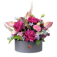 Boîte Cadeau Ronde JOYWOOD en Gros, Étui Cylindrique avec Couvercle Ciel et Terre pour Emballage de Fleurs Souvenirs, Boîte Ronde en Cuir pour les Fêtes