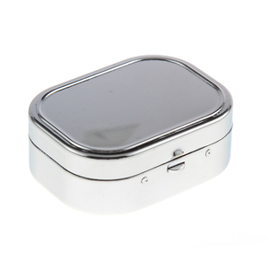 Caja de pastillas de metal portátil en blanco con logotipo personalizado, caja de almacenamiento de vitaminas portátil de viaje, contenedor de pastillas, caja de medicinas, registro personalizado - Product Image 4