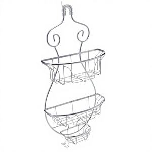 CASAMAX WL AO-9614 Organizador de Baño Moderno y Ecológico de Metal - 27.5*12.5*60 Cm - Estantes de Almacenamiento para Ducha - Product Image 1