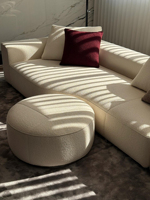 2025 ensemble de canapé en tissu minimaliste italien grand coin plat Villa sectionnel en forme de L pour salon