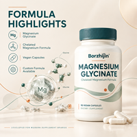 Gélules végétaliennes de glycinate de magnésium 90 % à marque privée pour le soutien du sommeil et la réduction du stress – Suppléments végétaux chélatés OEM