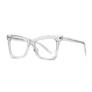 Lunettes de lecture surdimensionnées anti-lumière bleue pour femmes, style ordinateur, verres <span class=keywords><strong>PC</strong></span> TR90, monture pleine bordure, logo personnalisé, montures personnalisées - Product Image 6