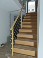 Rampe en acier inoxydable avec câble PVC de 50,8 mm de diamètre, système de main courante pour escalier intérieur, balcon, couloir, villa