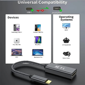 Adaptateur Type <span class=keywords><strong>C</strong></span> <span class=keywords><strong>vers</strong></span> DP 8K <span class=keywords><strong>USB</strong></span> <span class=keywords><strong>C</strong></span> mâle Source <span class=keywords><strong>vers</strong></span> <span class=keywords><strong>Displayport</strong></span> Extender Cord 4K <span class=keywords><strong>144Hz</strong></span> DP 1.4 <span class=keywords><strong>C</strong></span>âble d'extension pour téléphone portable tablette - Product Image 6