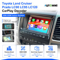 Módulo Decodificador Inalámbrico Apple CarPlay y Android Auto para Toyota Land Cruiser Prado LC90 LC95 LC120 1999-2008, Actualización de Pantalla OEM