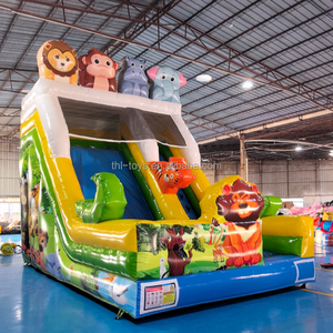 Structures gonflables aquatiques d'extérieur à thème animalier en PVC, avec toboggan commercial et logo personnalisé, pour enfants, vente en gros à prix abordable - Product Image 3