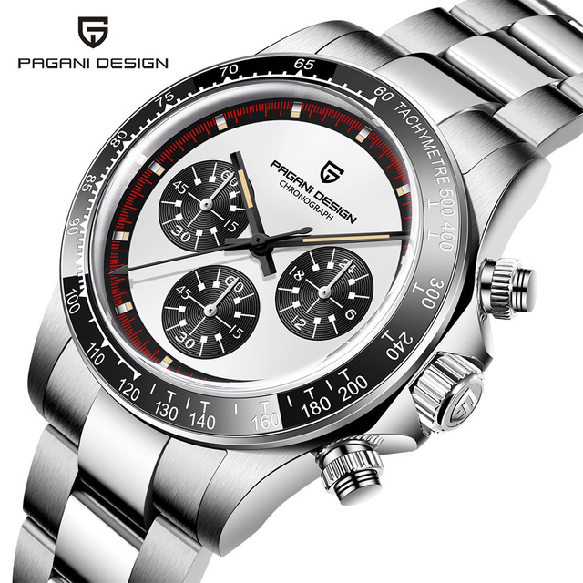 Pagani Watch 1676 Classic Acrylic Case & Band Men's Quartz Watch Eco-Friendly Luxury
