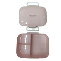 Boîte à bento en plastique de qualité alimentaire, 3 compartiments, sans BPA, compatible micro-ondes, étanche, portable, pour le bureau et les étudiants