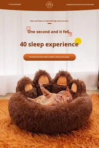 Großhandel Maßgefertigtes Atmungsaktives Luxus-Bärenpfoten-Hundesofa Doppelseitig Nutzbares Haustierbett für Winter Hunde- & Katzenbetten - Product Image 6