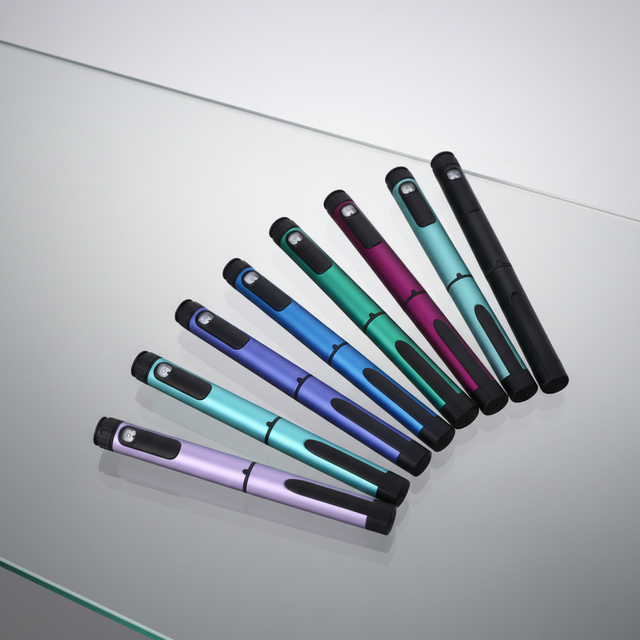 Reusable 3ml Metal  Pen V1 V2 V3 Cartridge Cylinder Shape Different Colors Carton
