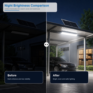 Lampada <span class=keywords><strong>LED</strong></span> Solare Tri-Proof 100W 200W IP65 per Illuminazione Esterna di Giardini e Strade OEM ODM - Product Image 4