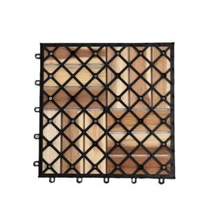 ดาดฟ้ากระเบื้องไม้อะคาเซีย300X300X24MM ด้วยสกรูบริการ OEM ODM ปรับแต่งยอมรับแบรนด์ขายดีที่มีคุณภาพสูง - Product Image 2