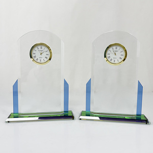 Reloj mecánico de cristal de mesa, reloj de escritorio de mesa en blanco con láser 3D K9 para regalo de recuerdos - Product Image 2