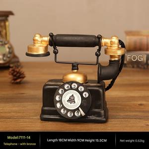 Cổ Điển <span class=keywords><strong>Retro</strong></span>-Phong Cách Điện Thoại Nhựa Điêu Khắc Thủ Công Cho Phòng Khách Văn Phòng Hoặc Trang Trí Nội Thất Trang Trí Nội Thất Mục - Product Image 6