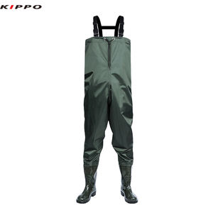 Kippo Luxe vente en gros Nylon imperméable Wading bateau pêche protège-poitrine avec bottes <span class=keywords><strong>chasse</strong></span> combinaison chaussures - Product Image 2